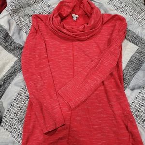 a new day Women's Red Cowlneck Tunic  size S